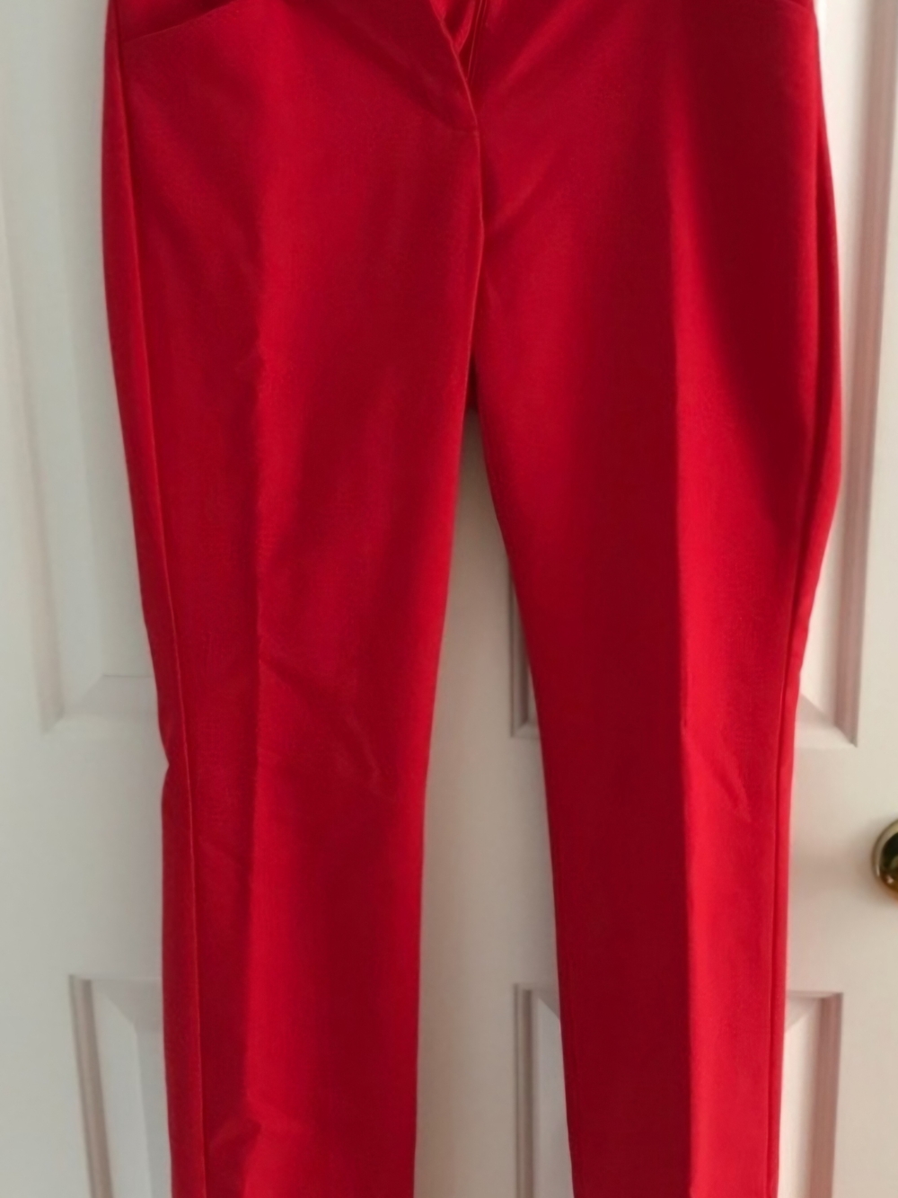 Express Editor Fire Engine Red Pants - Picture 2 of 4